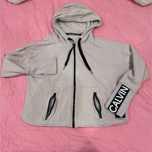 performance Calvin Klein zip up pink hoodie size s/m